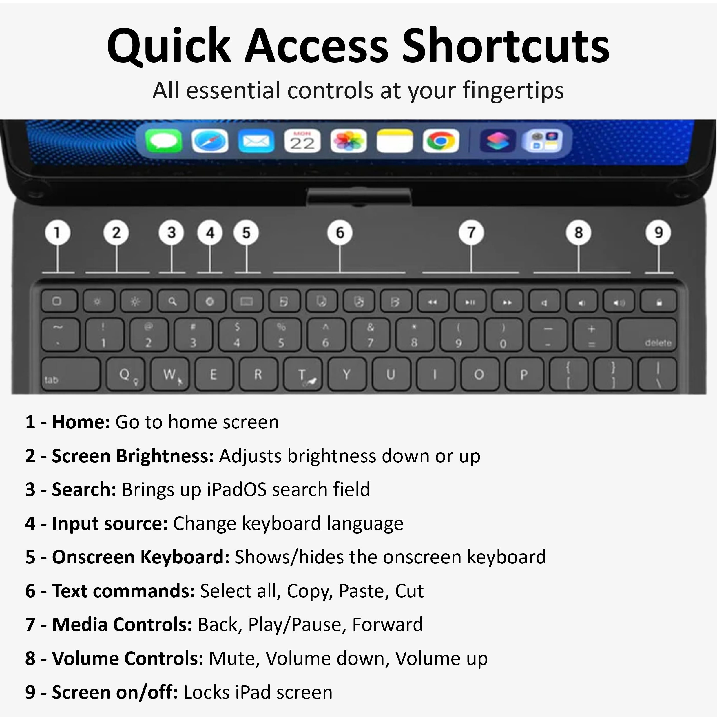 Swivel Rotating Wireless Keyboard Case for iPad