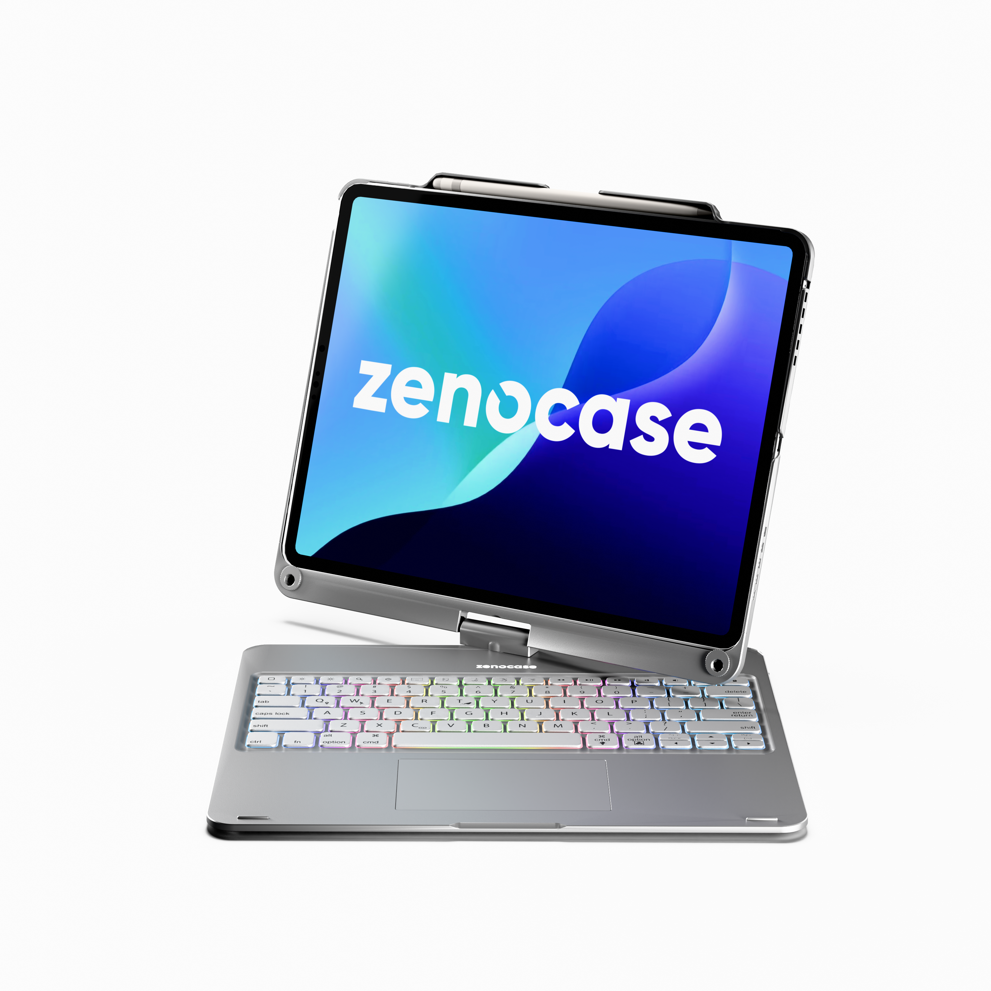 Swivel Rotating Wireless Keyboard Case for iPad