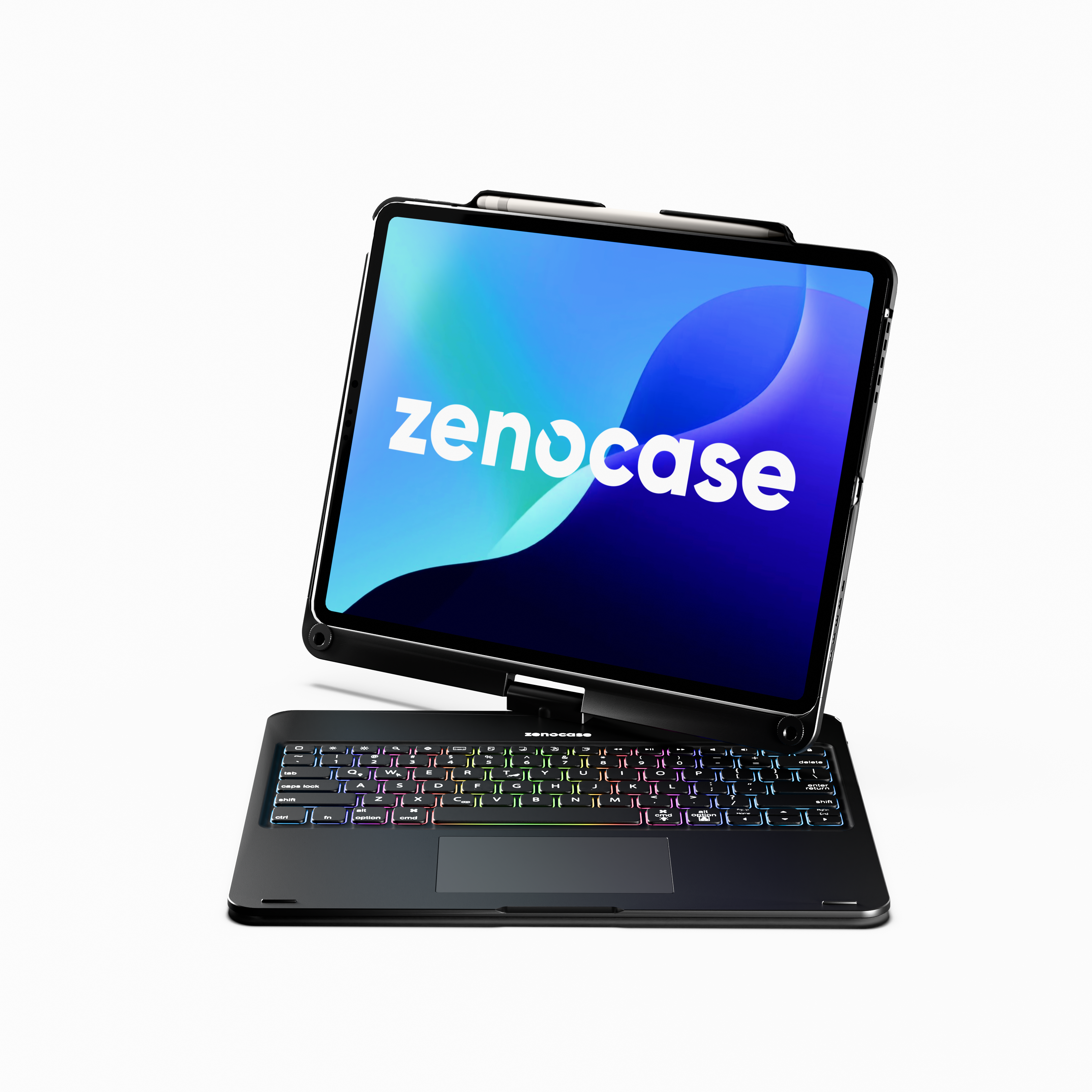 Swivel Rotating Wireless Keyboard Case for iPad