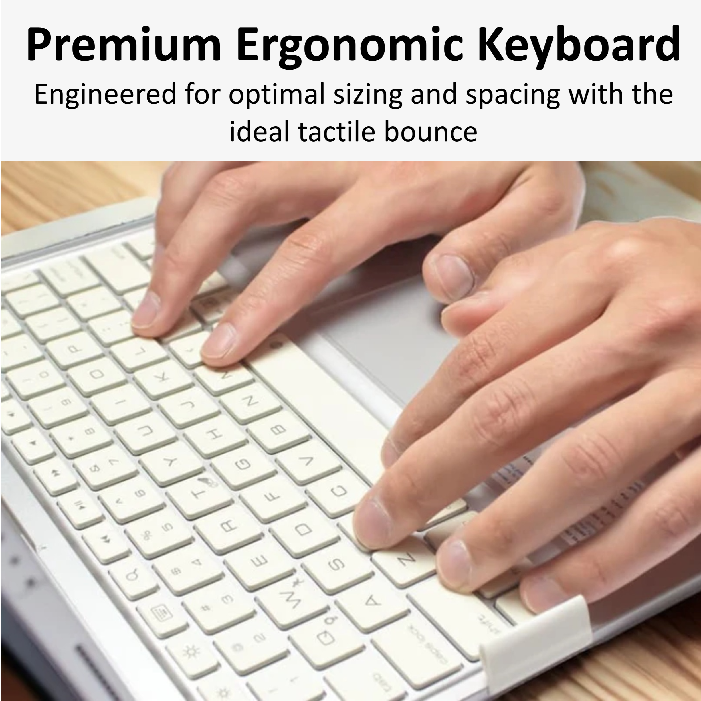 Swivel Rotating Wireless Keyboard Case for iPad