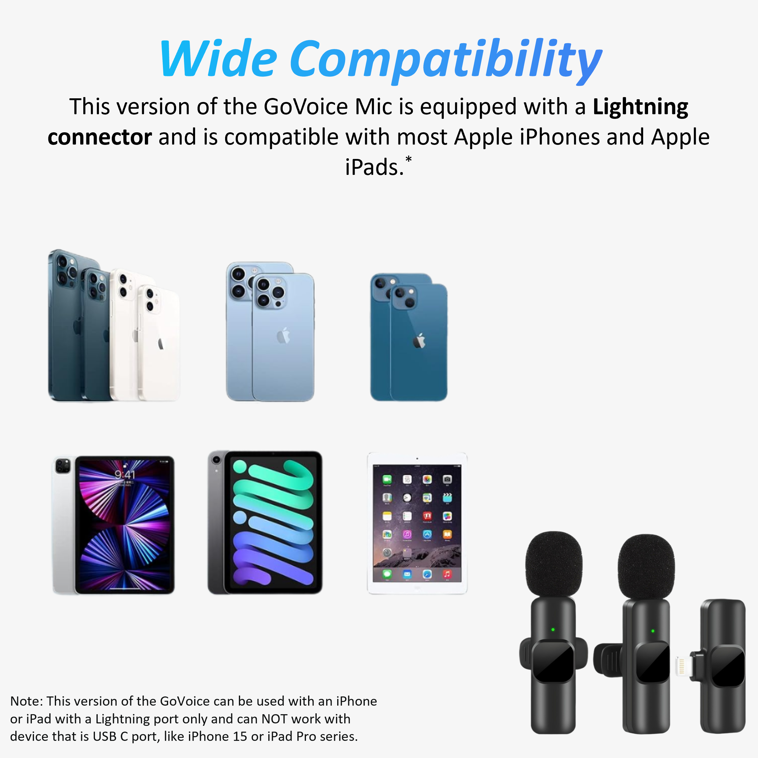 #Microphone Kit_2 Mic with Lightning Adapter